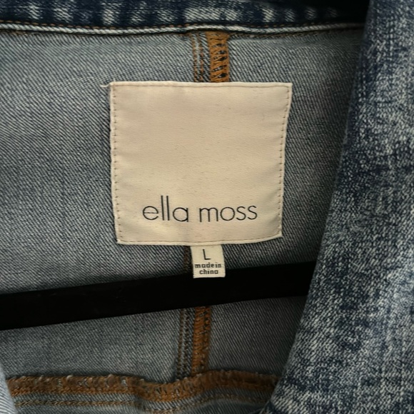 ella moss, blue jean jacket, size large - Picture 3 of 4